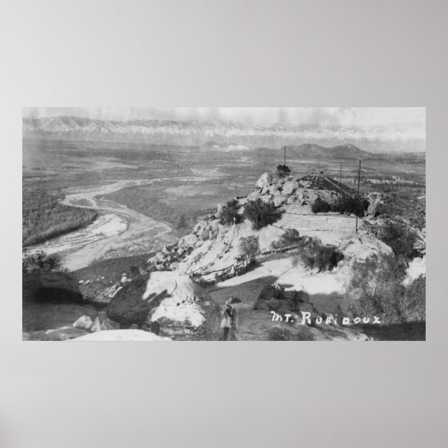 Póster Riverside, CA Mt. Rubidoux Aerial View (Frente)