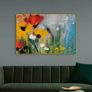 Póster Riverside – Pradera Abstracta Expresiva