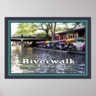 Póster Riverwalk, San Antonio, Texas