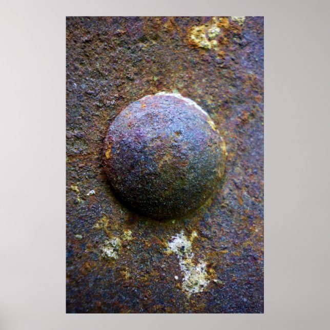 Póster Rivet industrial Rusty Steel (Frente)