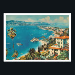 Póster Riviera Francesa, Francia Art Deco<br><div class="desc">Añada un toque de glamour con este afiche de viaje Art Deco/postal de la Riviera francesa. Con sus lujosas playas y sus aguas azules,  esta pieza refleja la elegancia del Mediterráneo. Perfecto para los amantes de los viajes y los aficionados al diseño vintage.</div>
