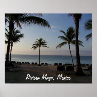 Póster Riviera Maya Cancún Vacaciones en Playa de México