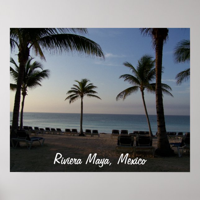 Póster Riviera Maya Cancún Vacaciones en Playa de México (Frente)