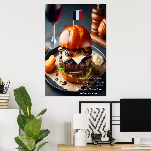 Póster Riviera Rhapsody Burger 24x36 (Oficina en casa)