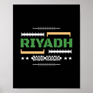 Póster Riyadh Arabia Saudita Tipografía Moderna DiseñoDeV