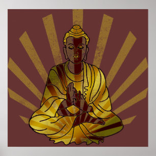 Póster Riyah-Li diseña el vintage Buda
