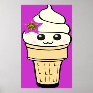 Póster Riyah-Li diseña un helado de Kawaii