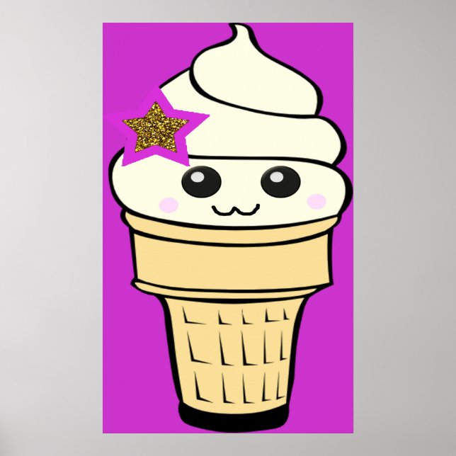 Póster Riyah-Li diseña un helado de Kawaii (Frente)