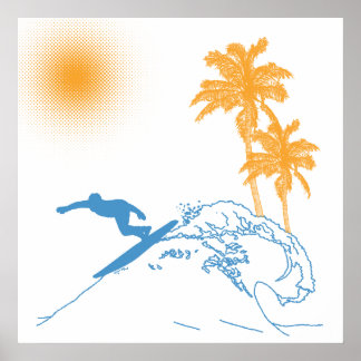 Póster Riyah-Li diseña un surfista