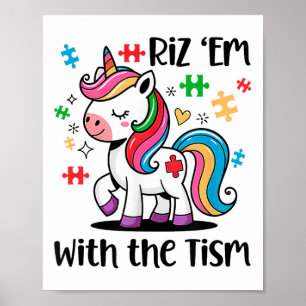 Póster Riz Em Con Tee De Unicornio Para Niños