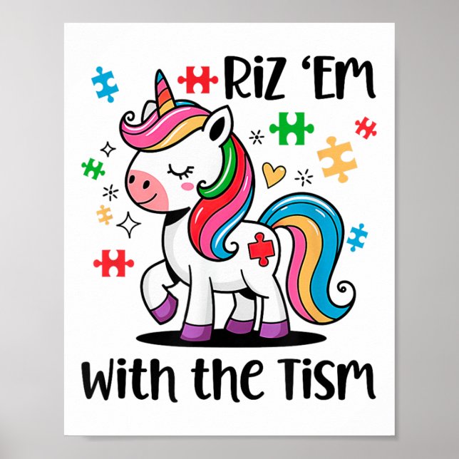 Póster Riz Em Con Tee De Unicornio Para Niños (Frente)