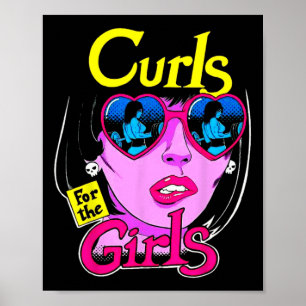 Póster Rizos Divertidos Para Chicas Gimnasio Levantamient