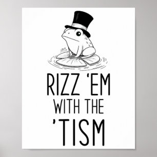 Póster ¡Rizz em con el tismo! El Autismo Es Rizzin Una Ra