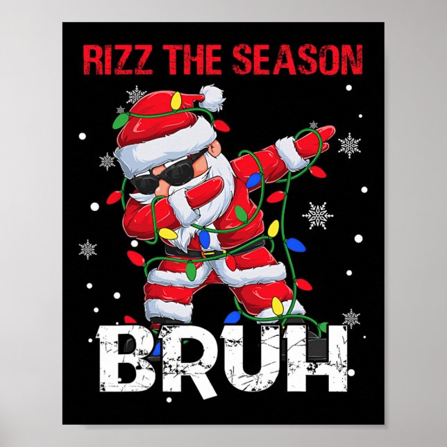 Póster Rizz La Temporada Bruh Navidades Rizzmas Santa Cla (Frente)