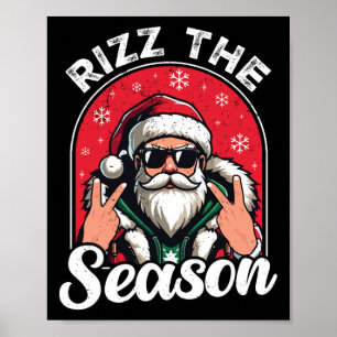 Póster Rizz La Temporada Divertido Dicho Santa Claus Rizz