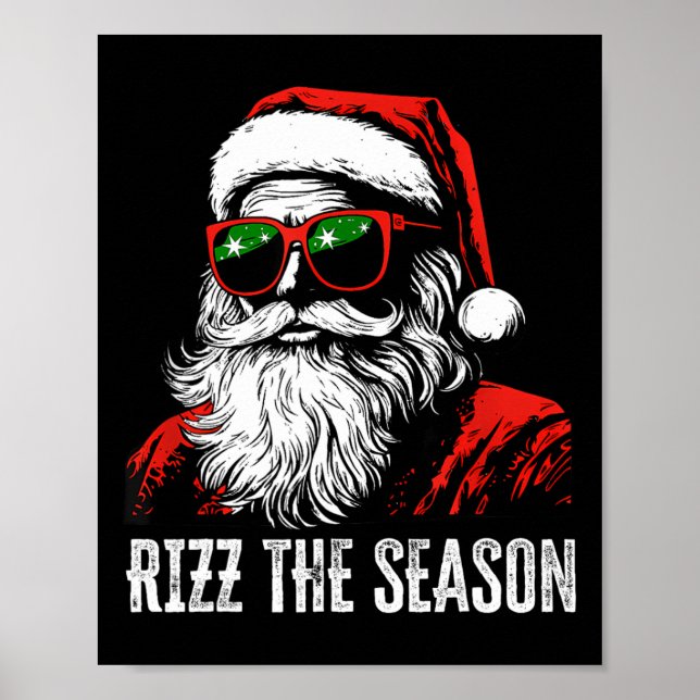 Póster Rizz La Temporada Funny Guay Bruh Santa Claus Merr (Frente)