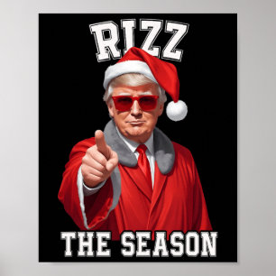 Póster Rizz La temporada Funny Navidades de Trump Santa C