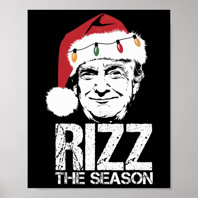 Póster Rizz La Temporada Funny Navidades de Trump Santa P (Frente)