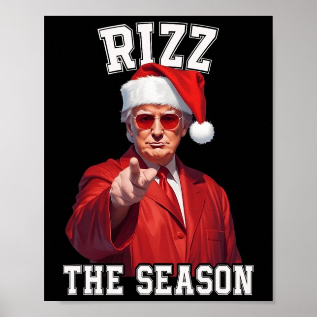 Póster Rizz La Temporada Funny Navidades de Trump Santa P (Frente)