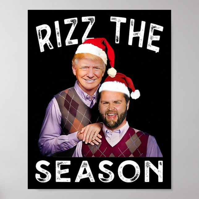 Póster Rizz La Temporada Funny Navidades de Trump Vance (Frente)