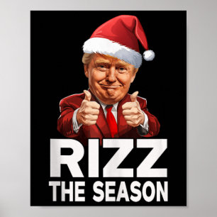 Póster Rizz Los Navidades de la temporada Funny Trump San