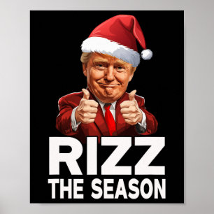 Póster Rizz Los Navidades de la temporada Funny Trump San