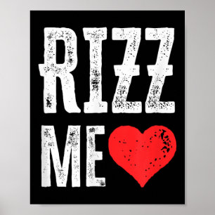 Póster Rizz Me Heart Gracioso Día de San Valentín niños S