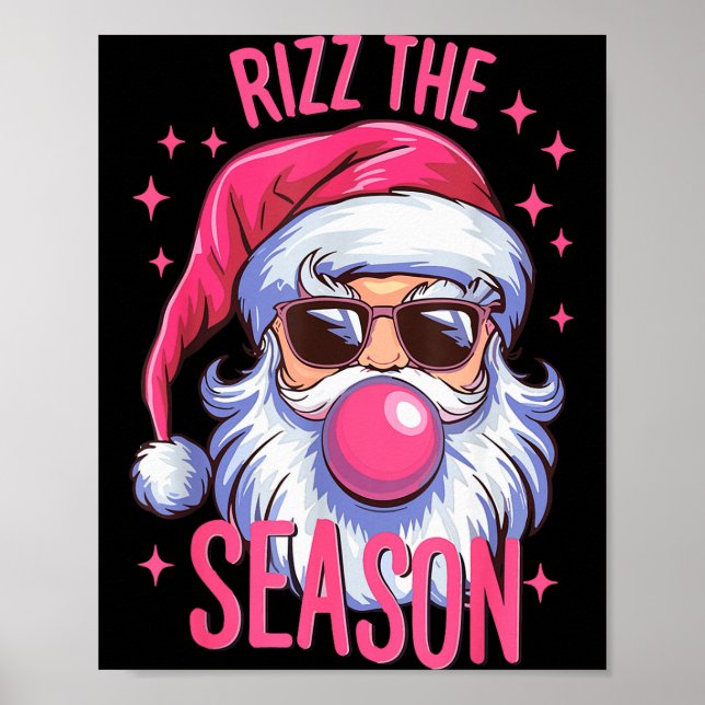 Póster Rizz The Season Funny Christmas Pajamas Rizzler Sa (Frente)