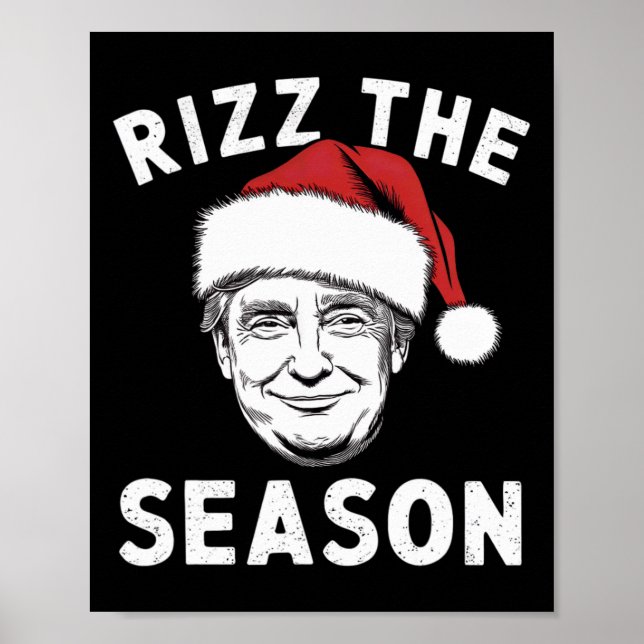 Póster Rizz The Season Funny Navidades de Trump Santa (Frente)