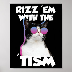 Póster Rízzalos Con El Meme Del Gato Tism Rizzler Diverti
