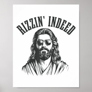 Póster Rizzin De Hecho Gracioso Jesús Es Rizzin Easter Ch