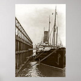 Póster RMS Carpathia en Nueva York