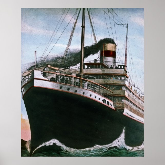Póster RMS Carpathia llega al rescate del RMS Titanic (Frente)