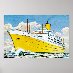 Póster RMS Orsova en el mar