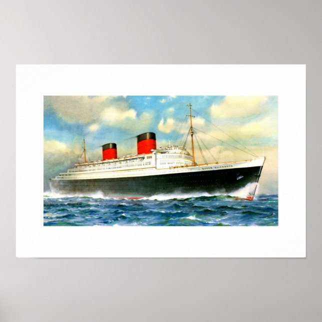 Póster RMS Queen Elizabeth (Frente)