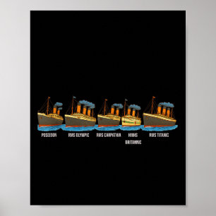 Póster Rms Titanic Britannic Poseidon Carpathia Famous Sh