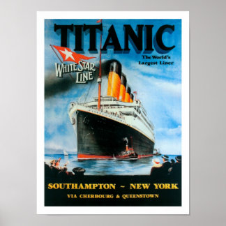 Póster RMS Titanic - El mayor centenario de línea del mun
