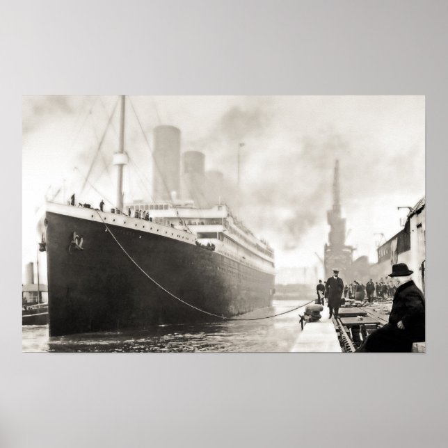 Póster RMS Titanic sale de Southampton (Frente)