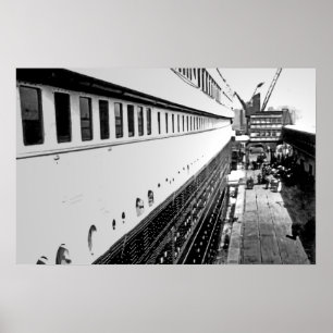 Póster RMS titánico:  Los pasajeros se embarcan