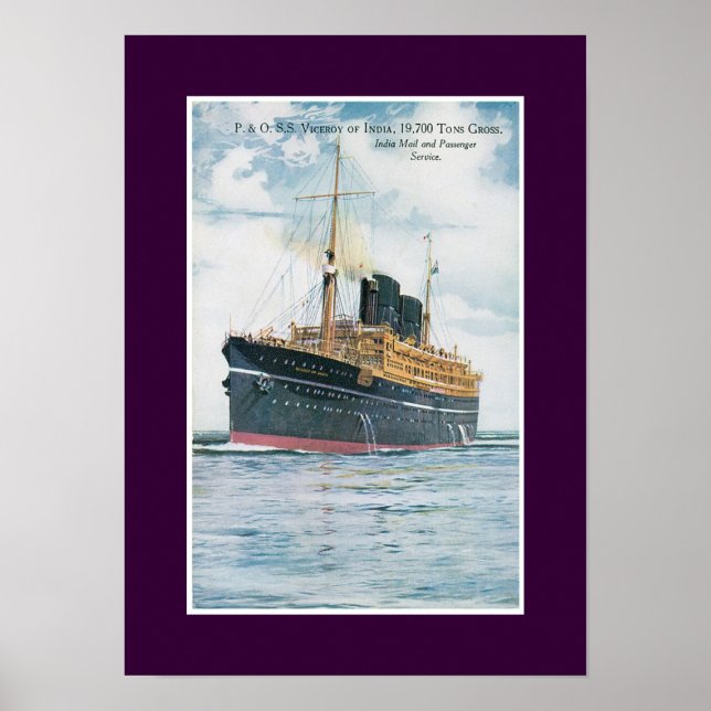 Póster RMS Viceroy de la India (Frente)