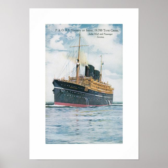 Póster RMS Viceroy de la India (Frente)