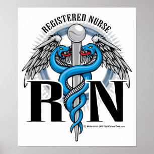 Póster RN Caduceus Blue