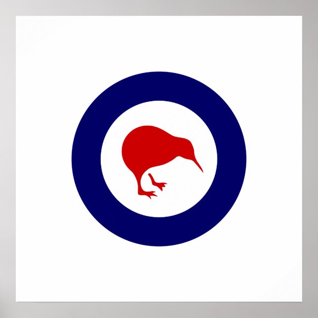 Póster Rnzaf redondel, Nueva Zelandia (Frente)