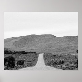 Póster Road Outta Town // Paisaje negro y blanco