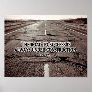 Póster Road To Success Inspirational Poster
