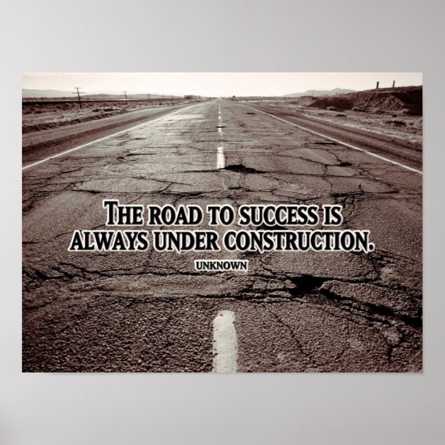 Póster Road To Success Inspirational Poster (Frente)