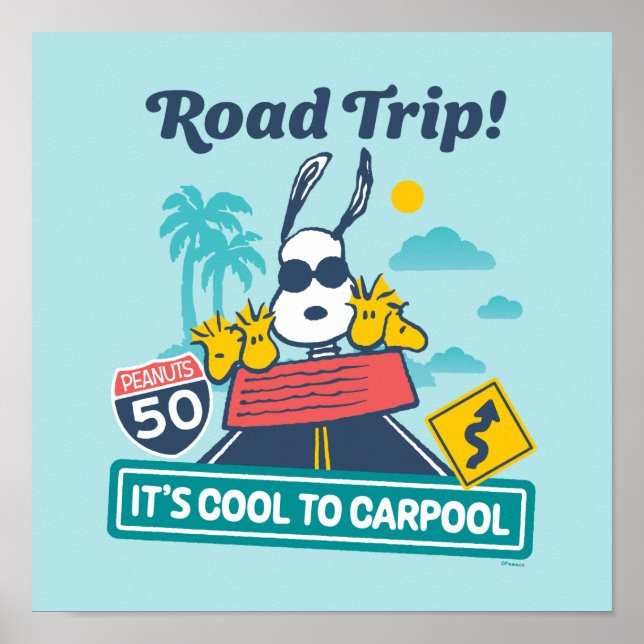 Póster Road Trippin | Cacahuetes Es Guay to Carpool (Frente)
