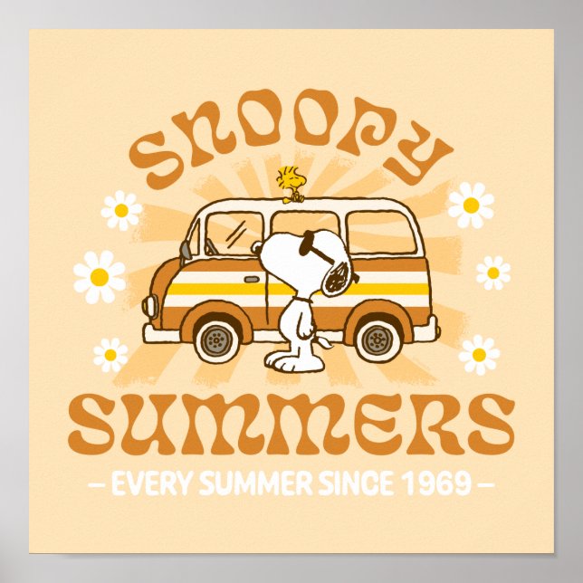 Póster Road Trippin | Peanuts Snoopy Summers (Frente)