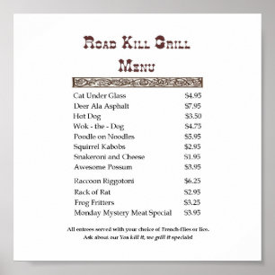 Póster Roadkill