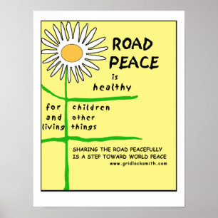 Póster RoadPeace-saludable